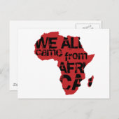 WE KWAM ALLEMAAL UIT AFRIKA BRIEFKAART (Voorkant / Achterkant)