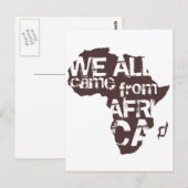 WE KWAM ALLEMAAL UIT AFRIKA BRIEFKAART (Voorkant / Achterkant)