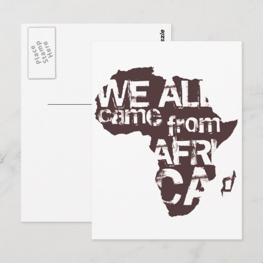 WE KWAM ALLEMAAL UIT AFRIKA BRIEFKAART (Voorkant / Achterkant)