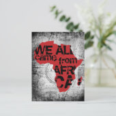 WE KWAM ALLEMAAL UIT AFRIKA BRIEFKAART (Staand voorkant)