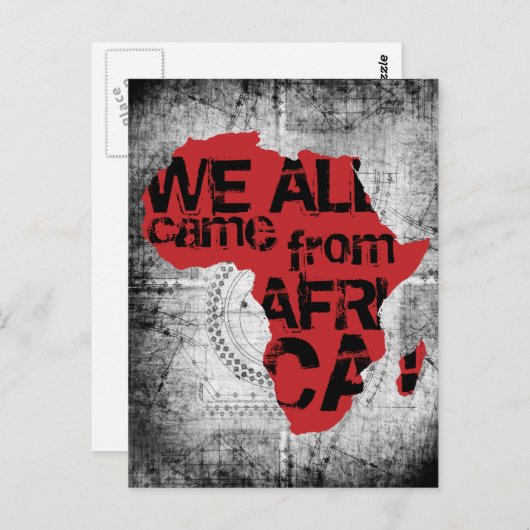 WE KWAM ALLEMAAL UIT AFRIKA BRIEFKAART (Voorkant / Achterkant)