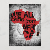 WE KWAM ALLEMAAL UIT AFRIKA BRIEFKAART (Voorkant)