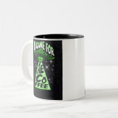 We kwamen naar de koffie tweekleurige koffiemok (Voorkant links)