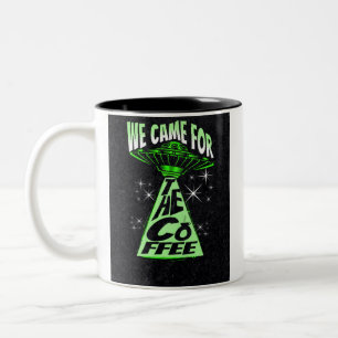 We kwamen naar de koffie tweekleurige koffiemok