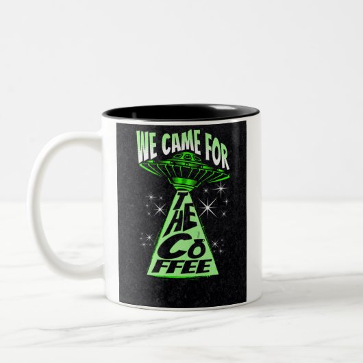 We kwamen naar de koffie tweekleurige koffiemok (Links)