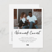 We kwamen op bezoek bij de moderne foto aankondigingskaart (Voorkant / Achterkant)