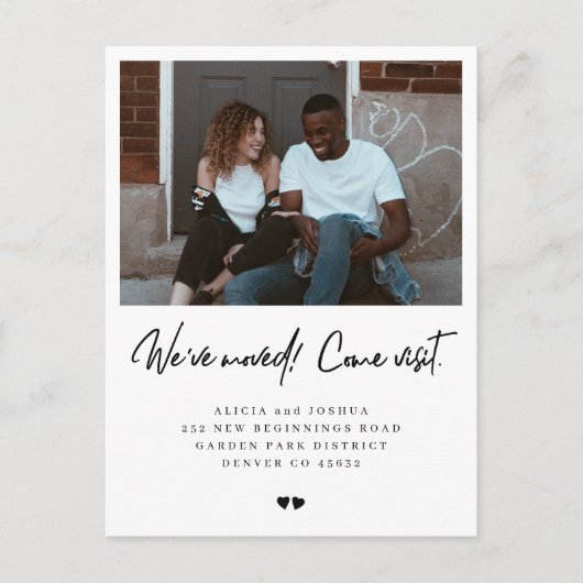 We kwamen op bezoek bij de moderne foto aankondigingskaart (Voorkant)