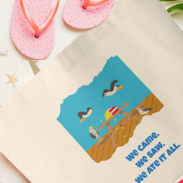 We Kwamen We Zagen We Aten Het Allemaal Grappige M Grote Tote Bag