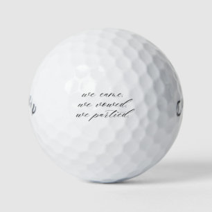 We kwamen. We zwoeren. We feestten Leuke huwelij Golfballen