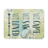 We kwamen, zagen, we hielden van citaat en kaart magneet (Horizontaal)