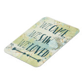 We kwamen, zagen, we hielden van citaat en kaart magneet (Linkerzijde)