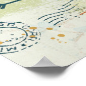 We kwamen, zagen, we hielden van citaat en kaart poster (Hoek)