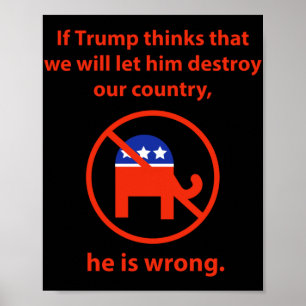 We laten hem ons land niet vernietigen poster