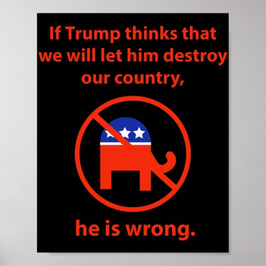 We laten hem ons land niet vernietigen poster (Voorkant)