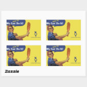 We laten je het doen! rechthoekige sticker (Vel)