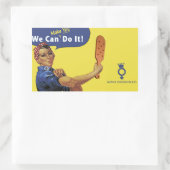 We laten je het doen! rechthoekige sticker (Tas)