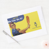 We laten je het doen! rechthoekige sticker (Envelop)