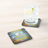 We laten onze klanten altijd tevreden en gelukkig  bier onderzetter (Rechterzijde)