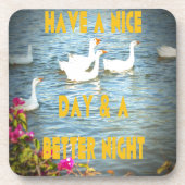 We laten onze klanten altijd tevreden en gelukkig  bier onderzetter (Voorkant)