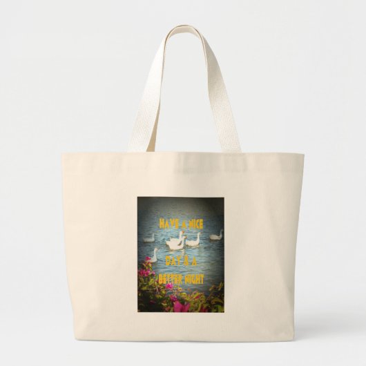 We laten onze klanten altijd tevreden en gelukkig  grote tote bag (Voorkant)