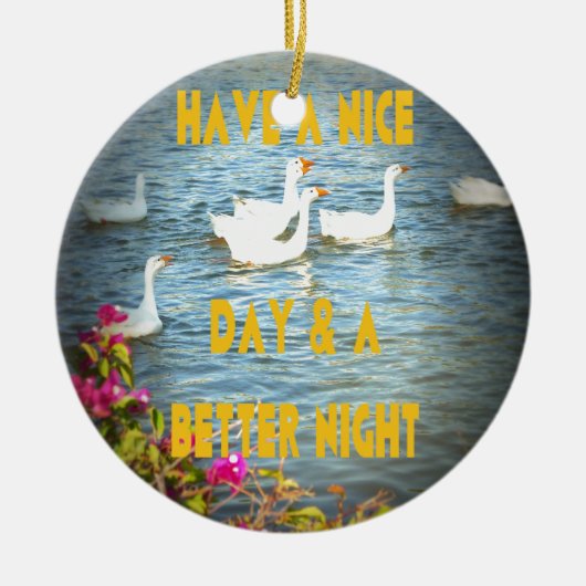 We laten onze klanten altijd tevreden en gelukkig  keramisch ornament (Voorkant)