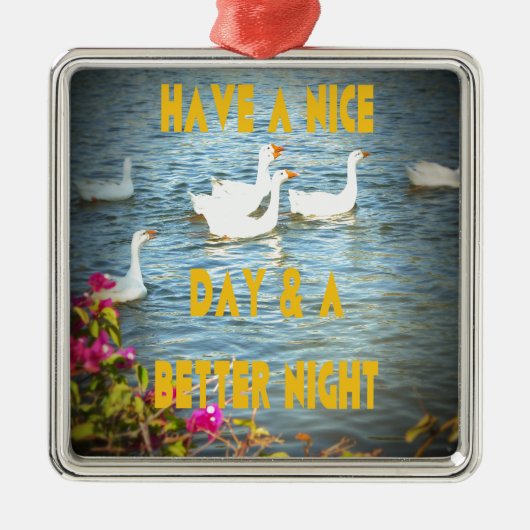 We laten onze klanten altijd tevreden en gelukkig  metalen ornament (Voorkant)