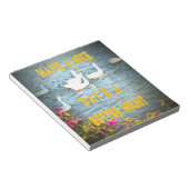 We laten onze klanten altijd tevreden en gelukkig notitieblok (Schuin)