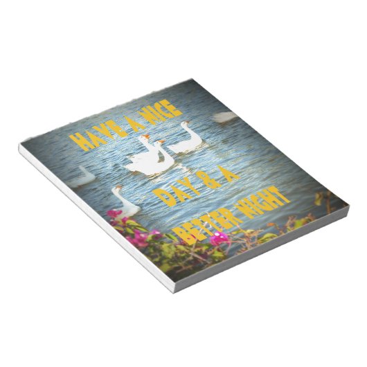 We laten onze klanten altijd tevreden en gelukkig  notitieblok (Schuin)