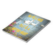 We laten onze klanten altijd tevreden en gelukkig notitieblok (Linkerzijde)