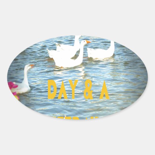 We laten onze klanten altijd tevreden en gelukkig ovale sticker (Voorkant)