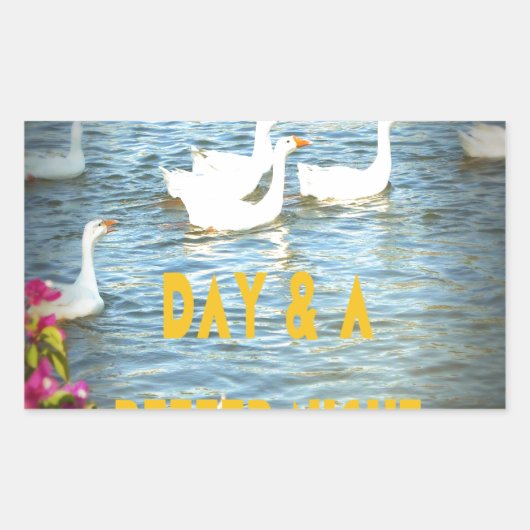 We laten onze klanten altijd tevreden en gelukkig  rechthoekige sticker (Voorkant)