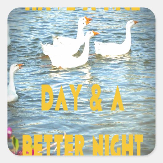 We laten onze klanten altijd tevreden en gelukkig  vierkante sticker (Voorkant)