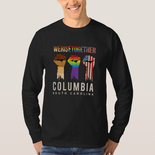 We laten samen Lgbt Columbia Pride South Carolin T-shirt (Voorkant)