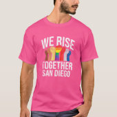 We laten samen San Diego Lgbtq Californische Pride T-shirt (Voorkant)