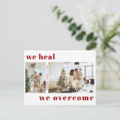 We laten zien dat we maroon kerstfeestdag foto heb briefkaart (Staand voorkant)