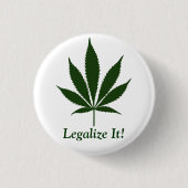 We legaliseren het! Knoop Ronde Button 3,2 Cm (Voorkant)