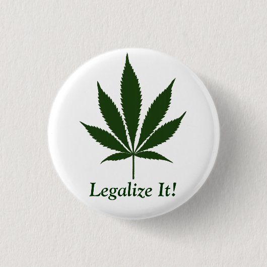 We legaliseren het! Knoop Ronde Button 3,2 Cm (Voorkant)