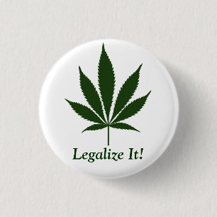 We legaliseren het! Knoop Ronde Button 3,2 Cm