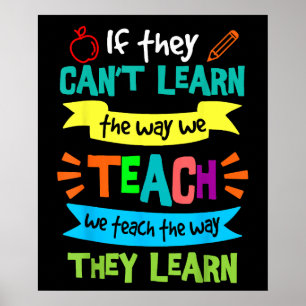 We leren op de manier waarop zij leren SPED Specia Poster