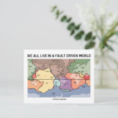 We leven allemaal in een door fouten gestuurde wer briefkaart (Staand voorkant)