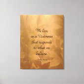 We leven in een universum prijsopgave - koper canvas afdruk (Voorkant)