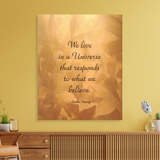 We leven in een universum prijsopgave - koper canvas afdruk (Insitu (Woonkamer))