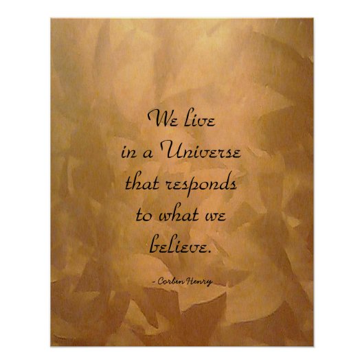 We leven in een universum prijsopgave - koper perfect poster (Voorkant)