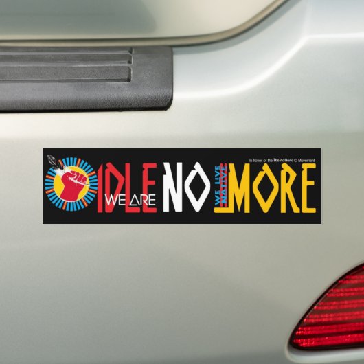 We leven Native=WE ZIJN NIET MEER IDENTIFICEREN Bumpersticker (Op auto)