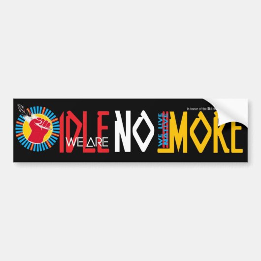 We leven Native=WE ZIJN NIET MEER IDENTIFICEREN Bumpersticker (Voorkant)