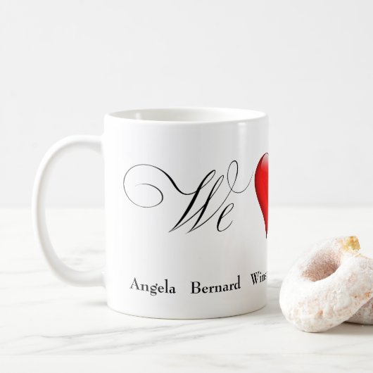 We Liefde Moeder met namen Koffiemok (Met donut)