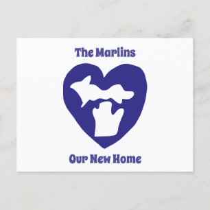 We Liefhebben Ons Nieuwe Thuis in Michigan Ansicht Feestdagenkaart