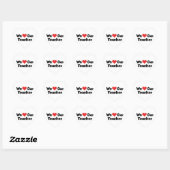We Liefhebben Onze Leraar - Hart Vorm Sticker (Vel)