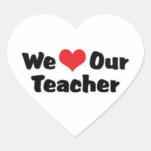 We Liefhebben Onze Leraar - Hart Vorm Sticker