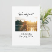 We liepen weg voeg koppel naam stad, datum net get aankondiging (Staand voorkant)